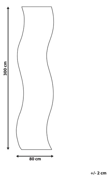 Szőnyeg TANGRA Sötétszürke 80 x 300 cm