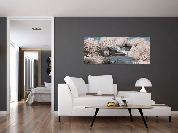 Kép - Virágzó fák Ázsiában (120x50 cm)