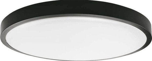 V-TAC 7669 Kerek Mennyezeti Lámpa - 18 W, IP44, Fekete, Szenzorral, Természetes Fehér, 100 Lm/ W