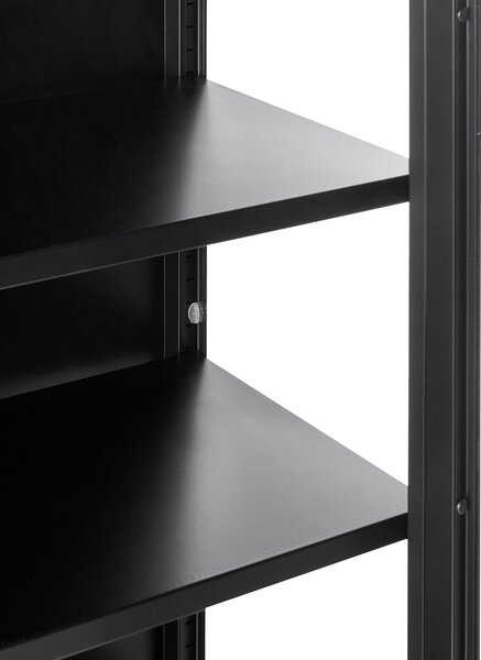 Üveges vitrin OXTED 80 cm Fém Fekete