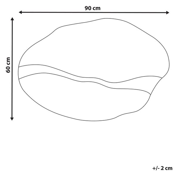 Falitükör POIVRES 90 cm 60 cm Arany