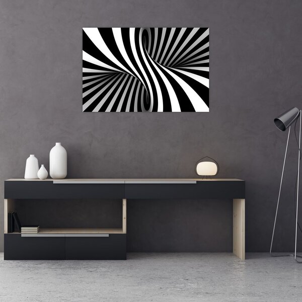 Absztrakt kép zebra csíkokkal (90x60 cm)