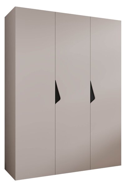 Gardróbszekrény Hartford 619, Laminált forgácslap, 202x150x52cm, Kasmír, Fekete
