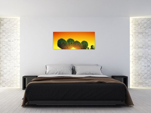 Kép - szív a fák tetején (120x50 cm)