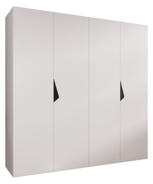 Gardróbszekrény Hartford 620, Laminált forgácslap, 202x200x52cm, Fehér, Fekete