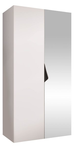Gardróbszekrény Hartford 623, Laminált forgácslap, 202x100x52cm, Fehér, Fekete