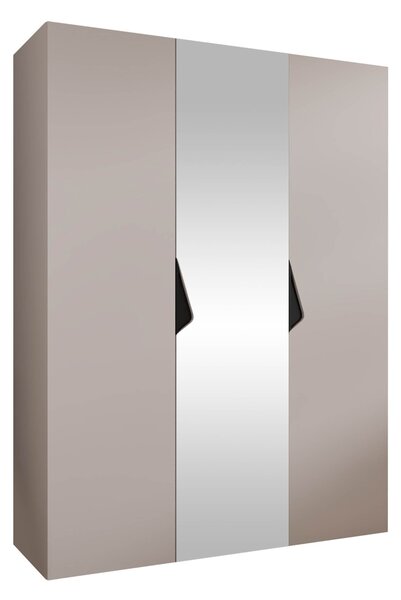 Gardróbszekrény Hartford 624, Laminált forgácslap, 202x150x52cm, Fekete, Kasmír