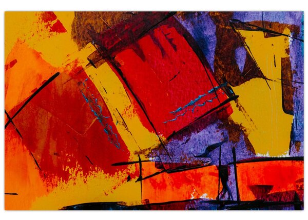 Absztrakciós kép (90x60 cm)