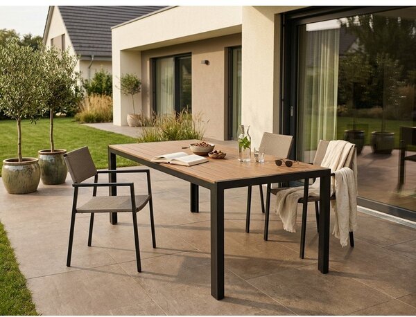 Kerti étkezőasztal artwood asztallappal 90x205 cm Viking – Bonami Selection
