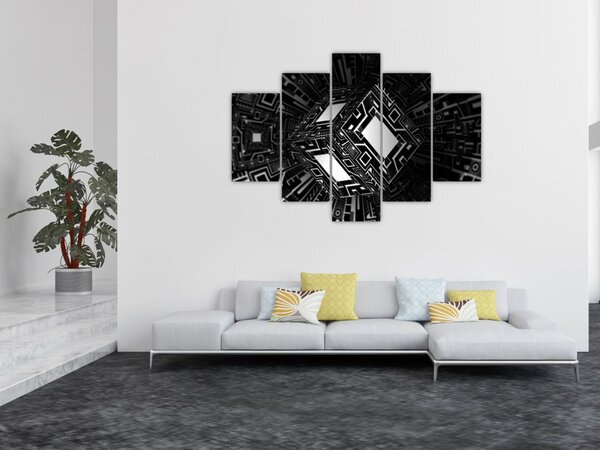 Absztrakt kockák képe (150x105 cm)
