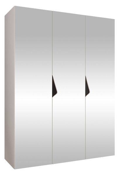 Gardróbszekrény Hartford 629, Laminált forgácslap, 202x150x52cm, Fehér, Fekete
