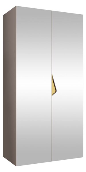 Gardróbszekrény Hartford 628, Laminált forgácslap, 202x100x52cm, Aranysárga, Kasmír