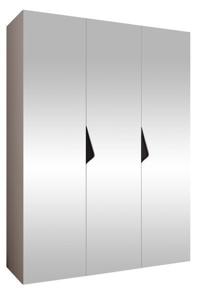 Gardróbszekrény Hartford 629, Laminált forgácslap, 202x150x52cm, Fekete, Kasmír
