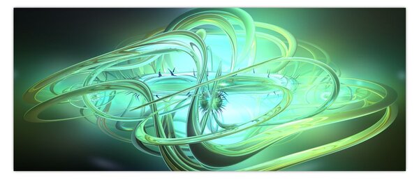 Zöld absztrakció kép (120x50 cm)