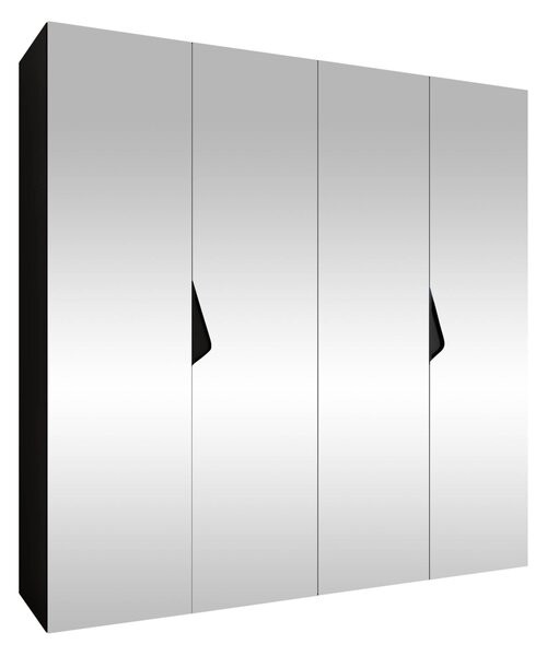 Gardróbszekrény Hartford 630, Laminált forgácslap, 202x200x52cm, Fekete