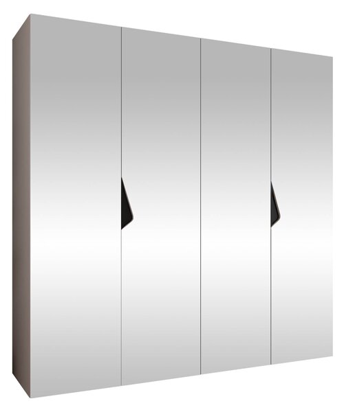Gardróbszekrény Hartford 630, Laminált forgácslap, 202x200x52cm, Fekete, Kasmír