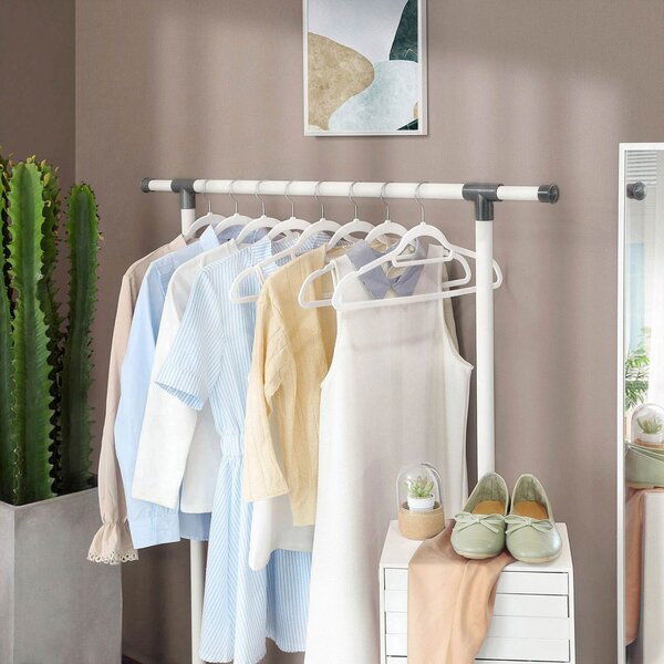 CHIC bársony csúszásmentes vállfa szett, 50 db, fehér SongmicsHome