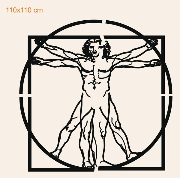 DUBLEZ | Leonardo da Vinci faképe - Vitruvius ember | Fali kép