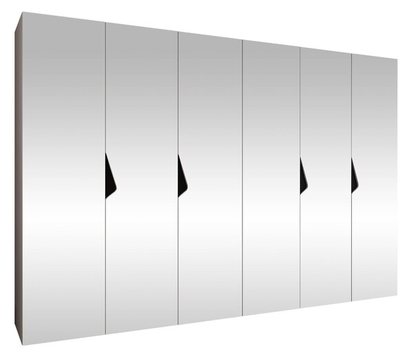 Gardróbszekrény Hartford 632, Laminált forgácslap, 202x300x52cm, Fekete, Kasmír