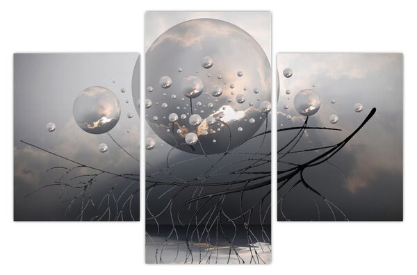 Absztrakt gömbök képe (90x60 cm)