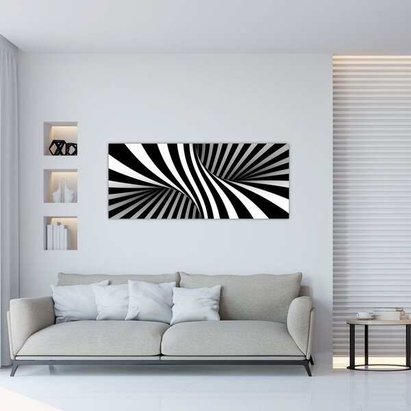 Absztrakt kép zebra csíkokkal (120x50 cm)