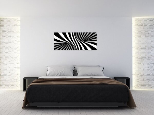 Absztrakt kép zebra csíkokkal (120x50 cm)