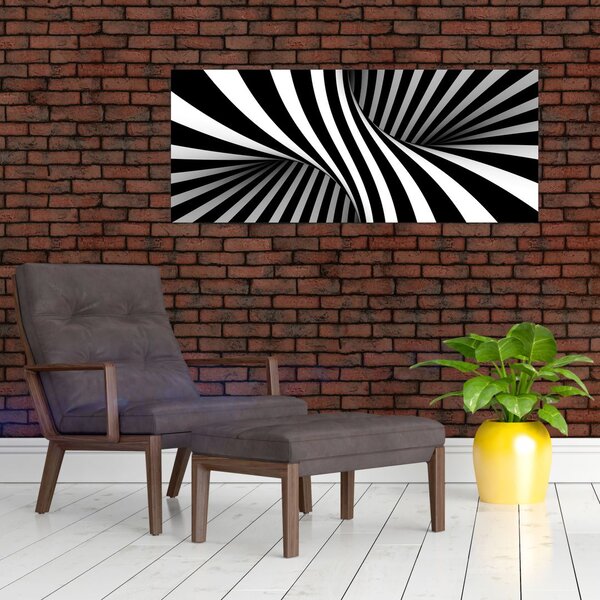 Absztrakt kép zebra csíkokkal (120x50 cm)