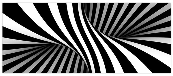 Absztrakt kép zebra csíkokkal (120x50 cm)