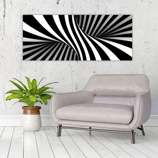 Absztrakt kép zebra csíkokkal (120x50 cm)