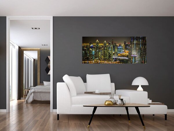 Éjszakai város képe (120x50 cm)