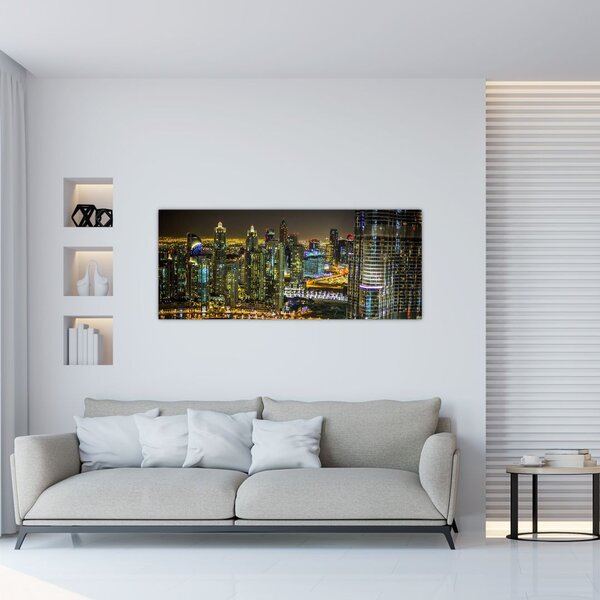 Éjszakai város képe (120x50 cm)