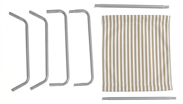 Összecsukható strand nyugágy SAND STRIPES, barna