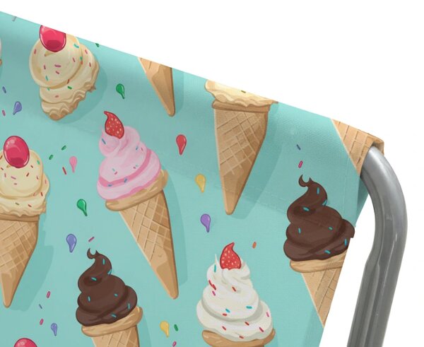 Összecsukható strandnyugágy SAND ICE CREAM, színes kivitel