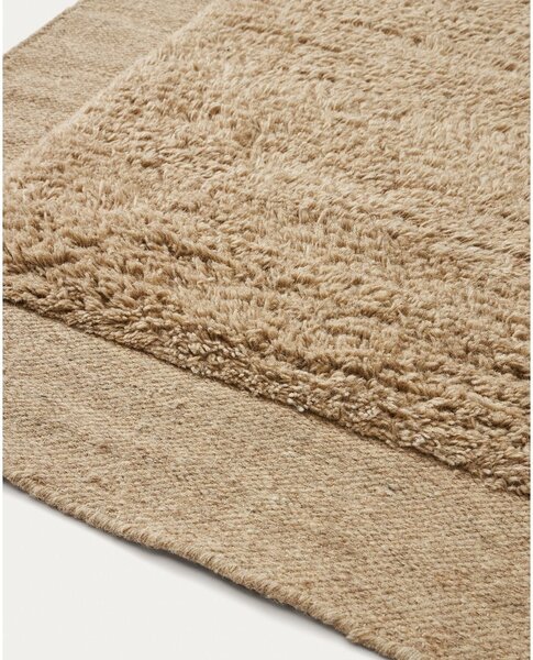 Bézs gyapjú szőnyeg 160x230 cm Marely – Kave Home