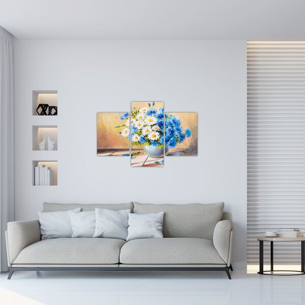 Festett kép egy váza virágról (90x60 cm)