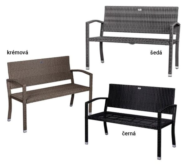 STILISTA Kerti polyrattan pad 122 x 52 cm krém