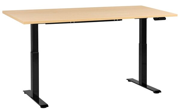 Elektromosan állítható asztal DESTINES Fekete/világosbarna 180 cm 72 cm