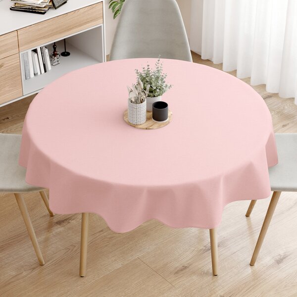 Goldea loneta dekoratív asztalterítő - rózsaszín - kör alakú Ø 140 cm