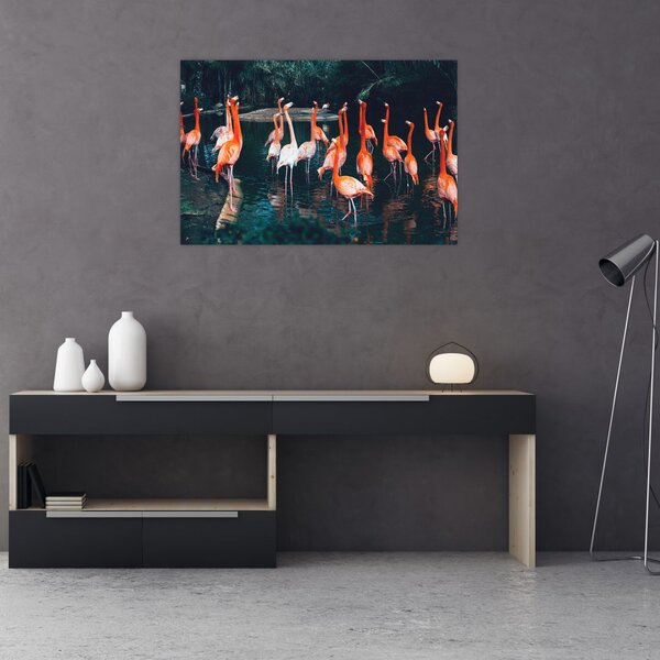 Flamingók csordája (90x60 cm)