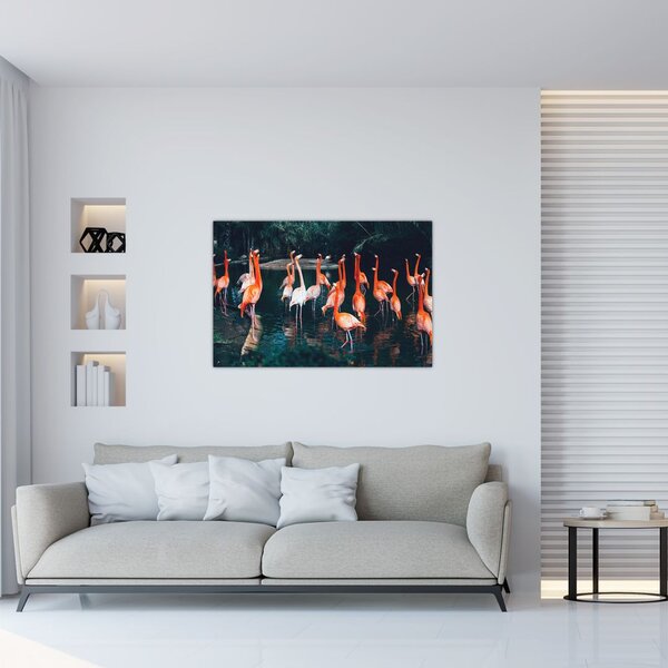 Flamingók csordája (90x60 cm)