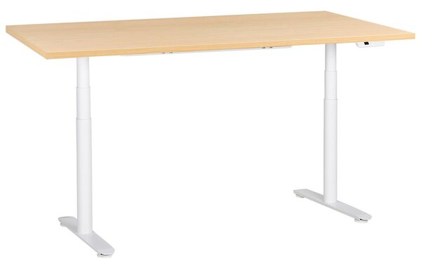 Elektromosan állítható asztal DESTINAS Világosbarna/fehér 180 cm 72 cm