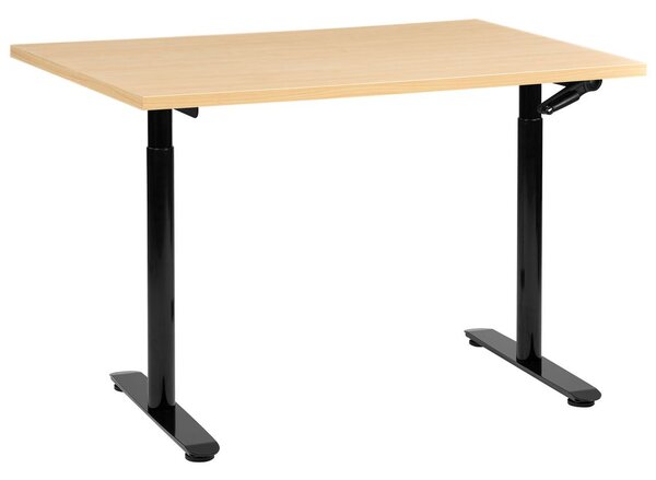 Manuálisan állítható asztal DESTINAS 120 cm 72 cm Fekete/világosbarna