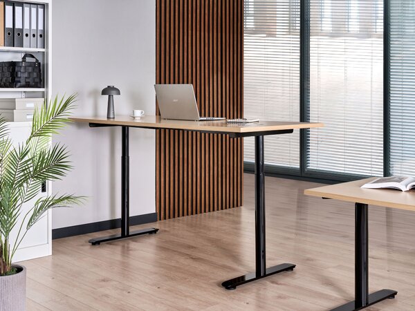 Elektromosan állítható asztal DESTINAS Fekete/világosbarna 180 cm 72 cm
