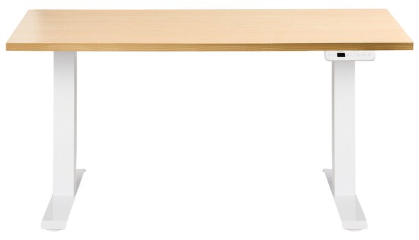 Elektromosan állítható asztal DESTINES Világosbarna/fehér 120 cm 72 cm
