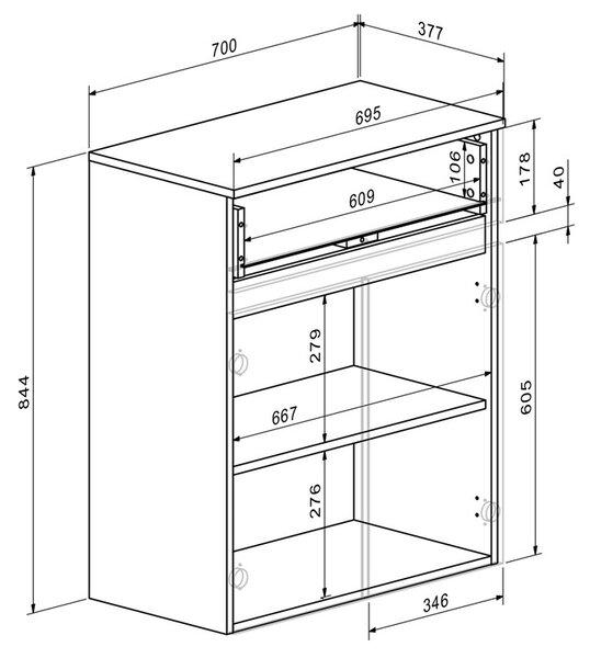 Cuier, Ansia, Pako, Nuc 210x44.7x175 cm