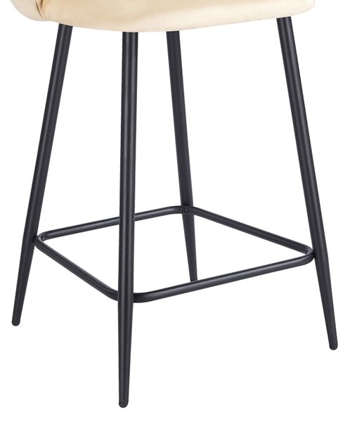 Set scaune de bar, 2 buc, Perch, Pako, Crem 50x53x99 cm