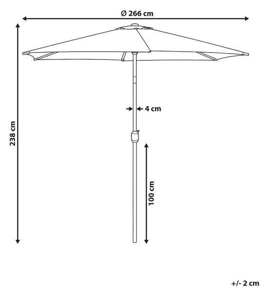 Napernyő 266 cm VARESE Homokbézs