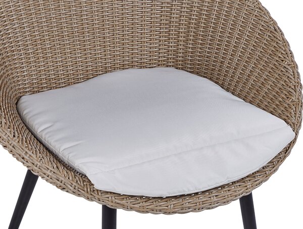 Bisztrószett párnákkal ORTIGIA PE Rattan Világosbézs Bézs