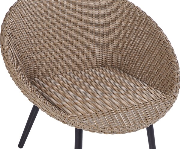 Bisztrószett párnákkal ORTIGIA PE Rattan Világosbézs Bézs
