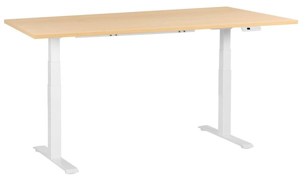 Elektromosan állítható asztal DESTINES Világosbarna/fehér 180 cm 72 cm
